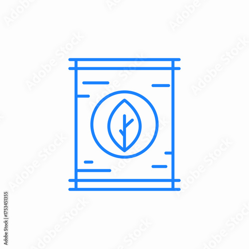 bio fuel barrel icon sign vector