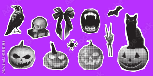  Gothic collage elements.