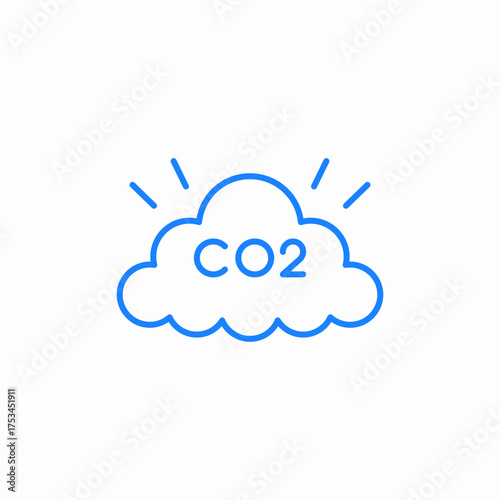 carbon emission icon sign vector