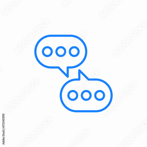 chat bubbles icon sign vector