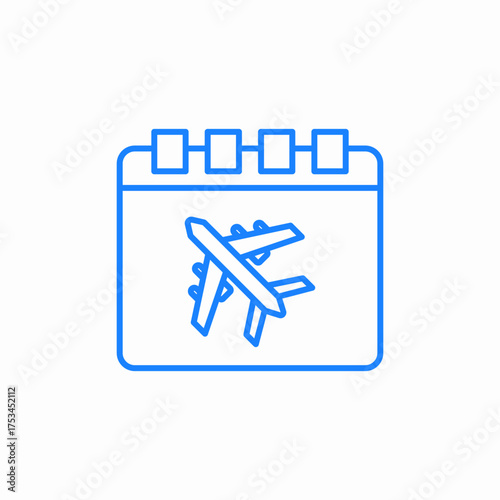 departure schedule icon sign vector