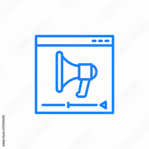 digital announcement icon sign vector