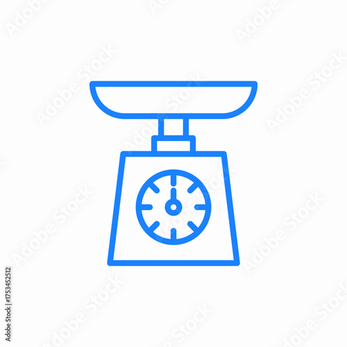 kitchen scale icon sign vector