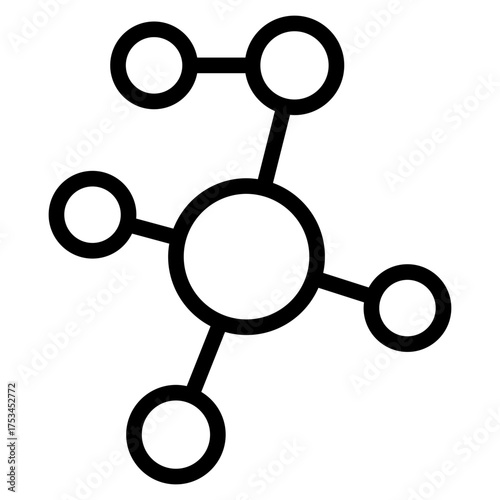 Molecule icon in vector illustration
