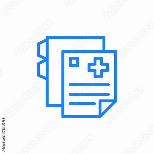medical report icon sign vector