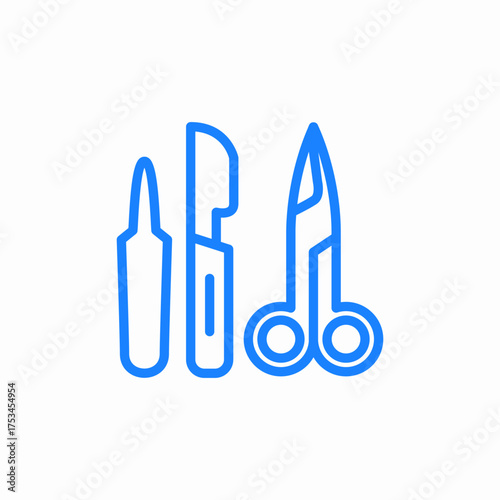 surgery tools icon sign vector