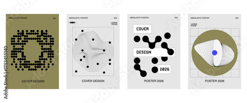 Abstract geometric poster cover design. Geometric shape. Design elements for poster, magazine, book cover, brochure.	
