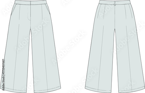 trousers pants fashion apparel garment clothing outfit textile fabric illustration vector template design sketch pattern style art flat drawing technical tailored