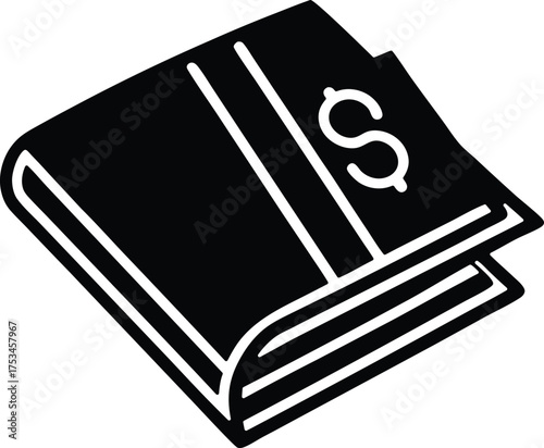 Dividend Notebook vector icon.