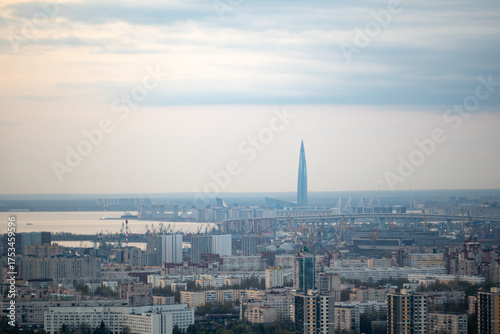 The Lakhta Center multifunctional complex is located on the shore of the Gulf of Finland in St. Petersburg.