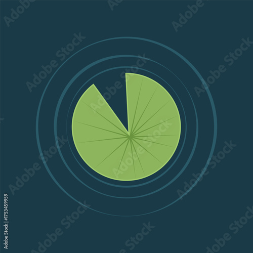 Lily pad icon. Lily cartoon vector isolated.