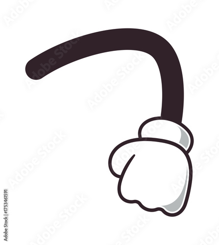 Retro comic arm clenching fist