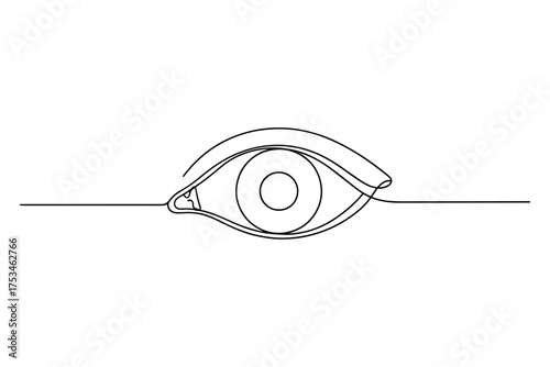 eye,
Continuous Line Drawing of a Human Eye,
Elegant Black Line Art on White