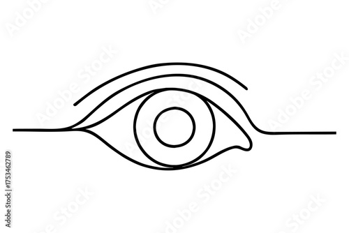 eye,
Continuous Line Drawing of a Human Eye,
Elegant Black Line Art on White Background