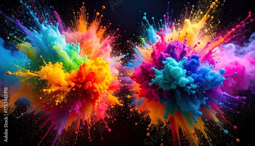 neon orbs shatter into liquid stars