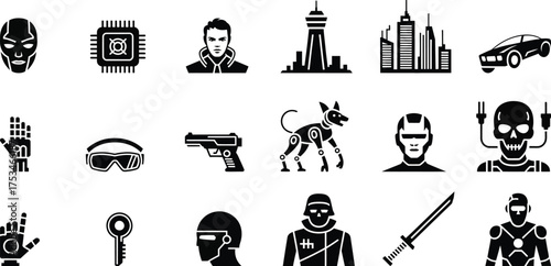 Sci- Fi and Futuristic Technology Icons 