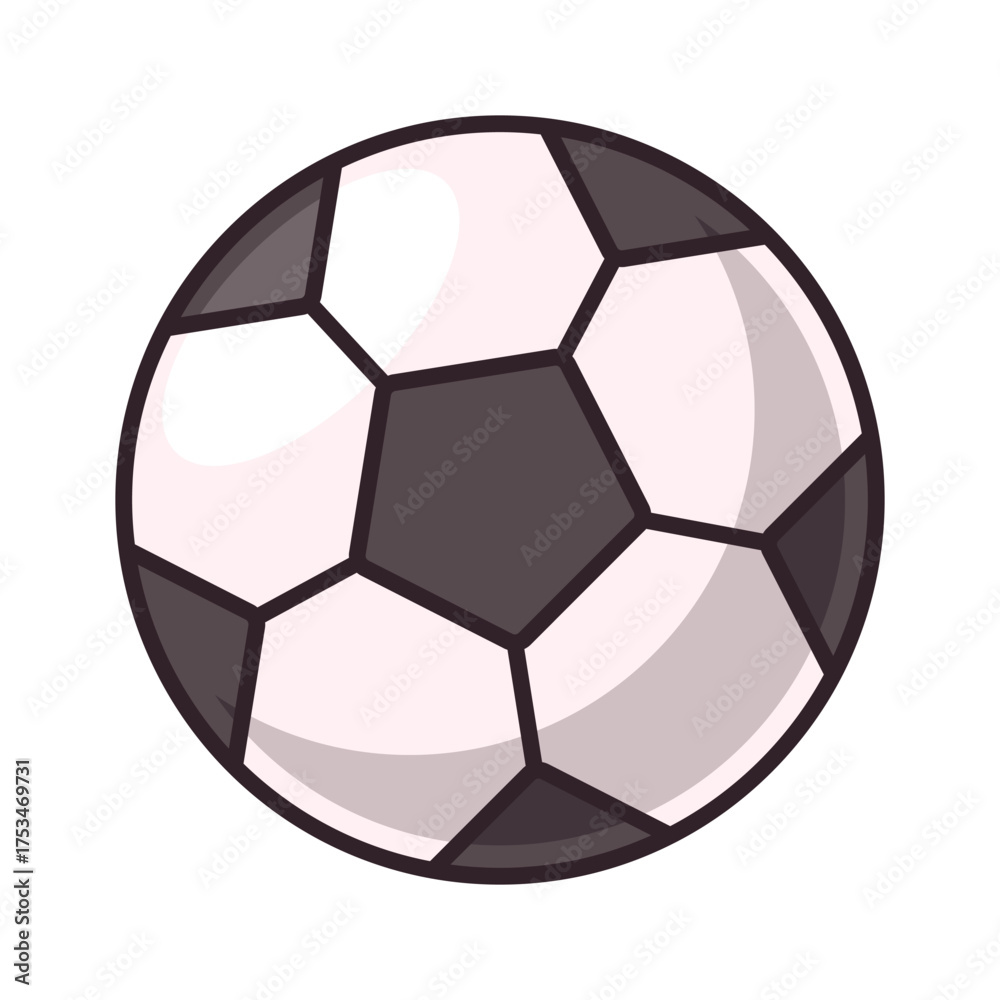 Fototapeta premium Soccer ball sports equipment cartoon