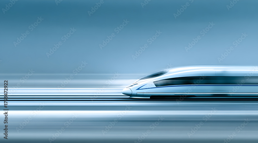 Obraz premium High speed futuristic train