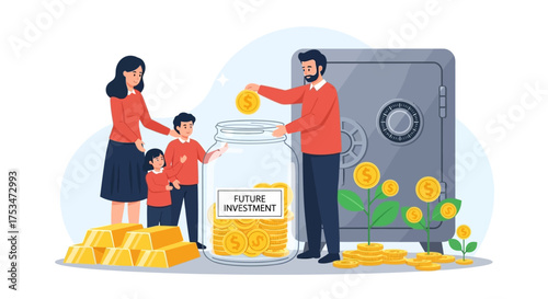 Family Investing Together Securing Future with Savings and Financial Growth