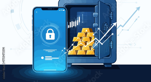 Secure Mobile Banking and Investment with Gold Bullion in a Safe