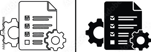 Processing Task Management:  Iconic depiction of a task management workflow, symbolizing process and progress, offering a conceptual representation for project and task management.