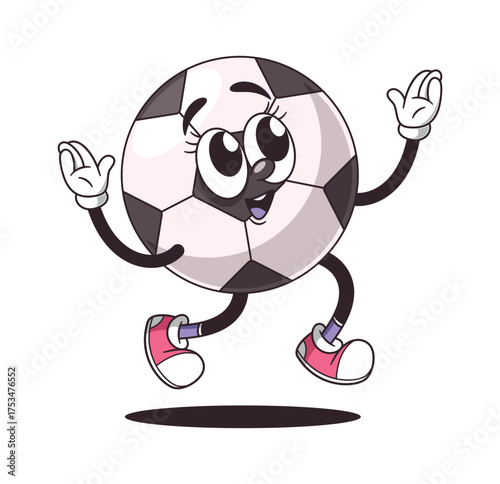 Soccer ball rejoicing feeling happy