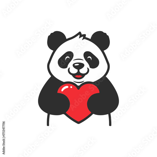 pandas vector line art design
