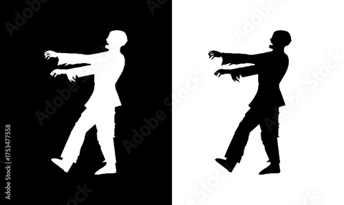 Frankenstein monster silhouette vector illustration. Halloween monster silhouette black, Halloween, monster silhouette vector illustration, Frankenstein monster black silhouette vector, illustration,