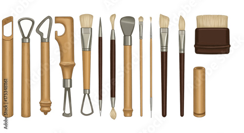 A Collection of Art and Craft Tools for Various Artistic Pursuits