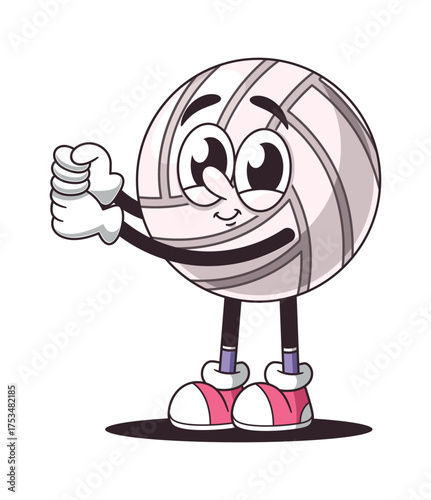 Comic volleyball cartoon character emoticon