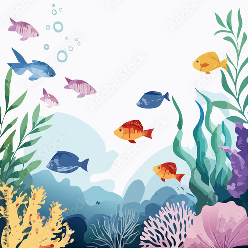 Traumhafte Unterwasserwelt mit bunten Fischen