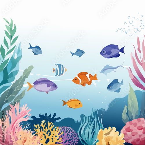 Traumhafte Unterwasserwelt mit bunten Fischen