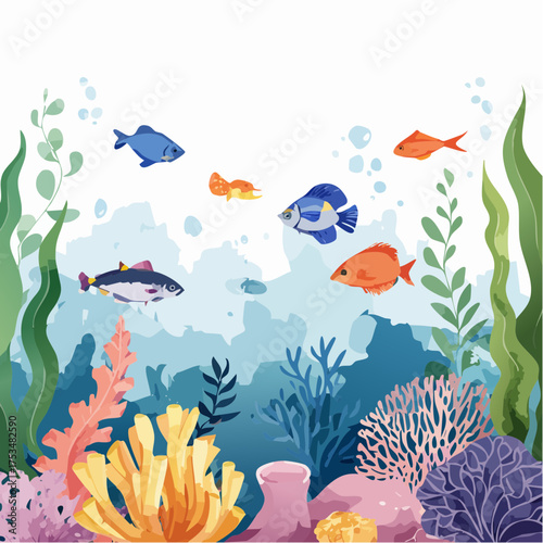 Traumhafte Unterwasserwelt mit bunten Fischen