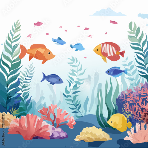 Traumhafte Unterwasserwelt mit bunten Fischen