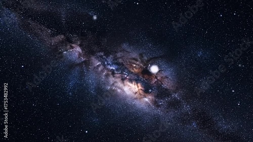 A stunning and detailed celestial view of a vibrant nebula in deep space, teeming with stars and cosmic dust