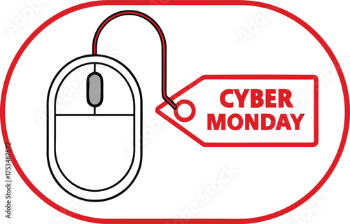 Cyber Monday sale illustration design. Online shopping Cyber Monday design. Cyber Monday discount banner design. Modern Cyber Monday background design. Digital  Big sale Cyber Monday promotion design