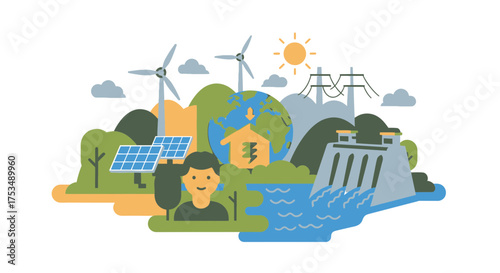 Sustainable Renewable Energy solutions powering a greener future with innovative green technology
