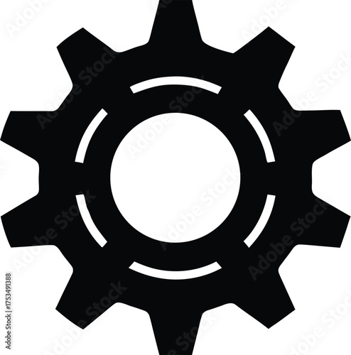 Vector art of black silhouette of a gavel