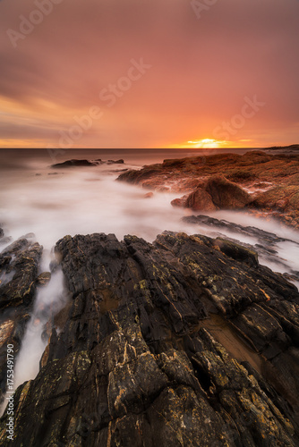 sunset over the sea