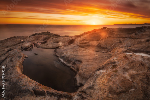 sunset over the sea
