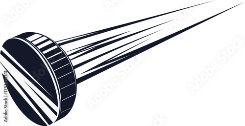 Flying Hockey Puck Illustration