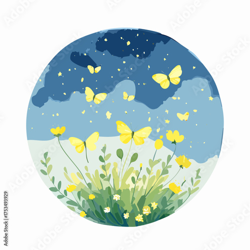Glühwürmchen in einer Sommernacht