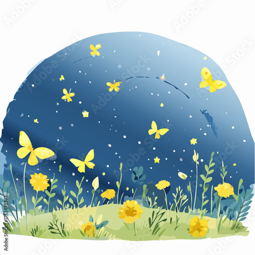 Glühwürmchen in einer Sommernacht