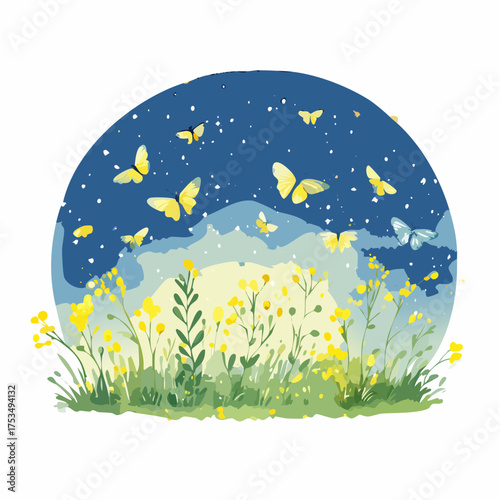 Glühwürmchen in einer Sommernacht