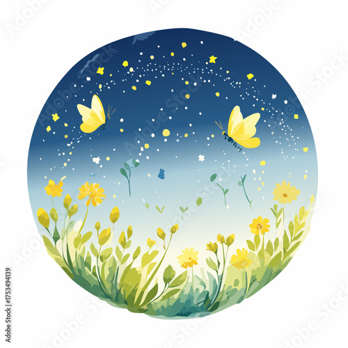 Glühwürmchen in einer Sommernacht