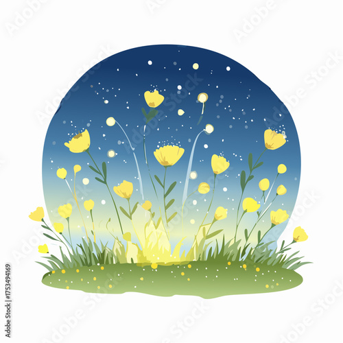 Glühwürmchen in einer Sommernacht