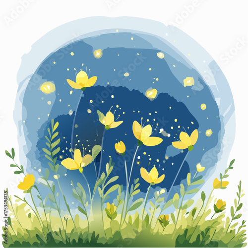 Glühwürmchen in einer Sommernacht