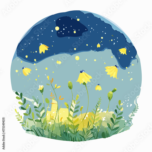 Glühwürmchen in einer Sommernacht