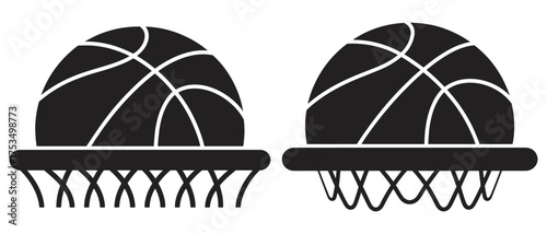 Basketball hoop icon vector illustration representing sports and competition, vector illustration