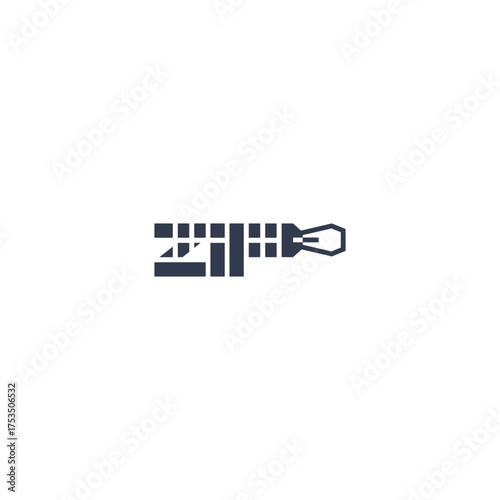 Zip letters logo, creative design.